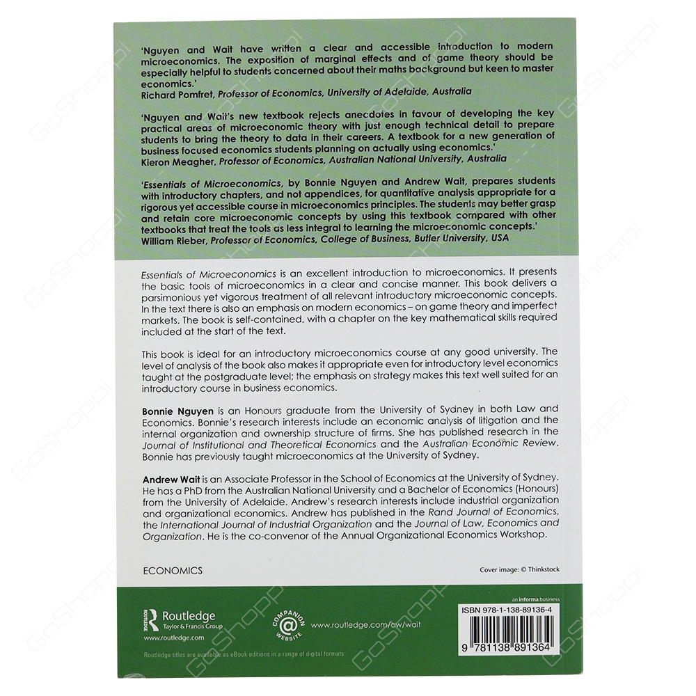 Essentials Of Microeconomics By Bonnie Nguyen