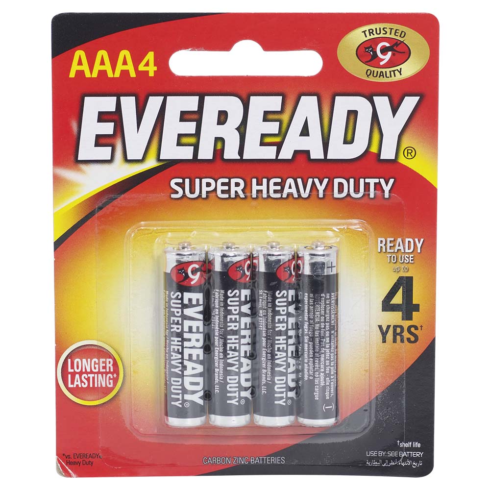 Eveready Super Heavy Duty Batteries AAA4 4pcs