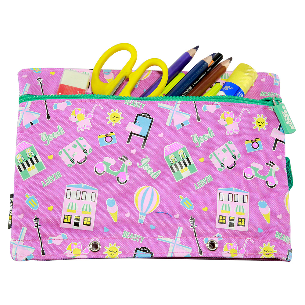 Fancy A5 Pencil Case Purple - Purple