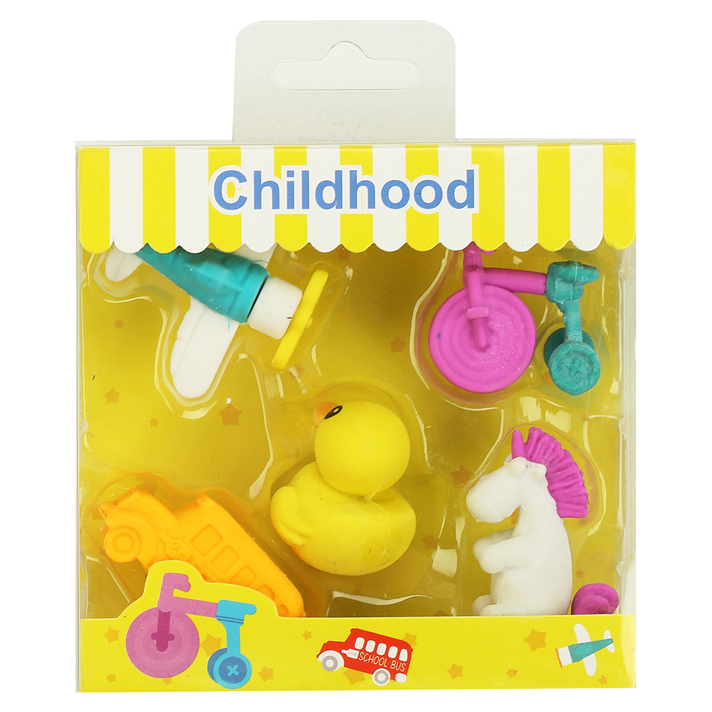 Fancy Animal Eraser Set