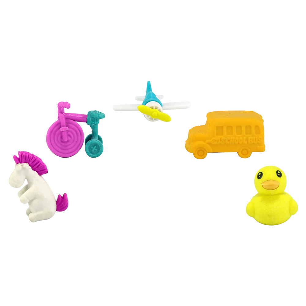 Fancy Animal Eraser Set