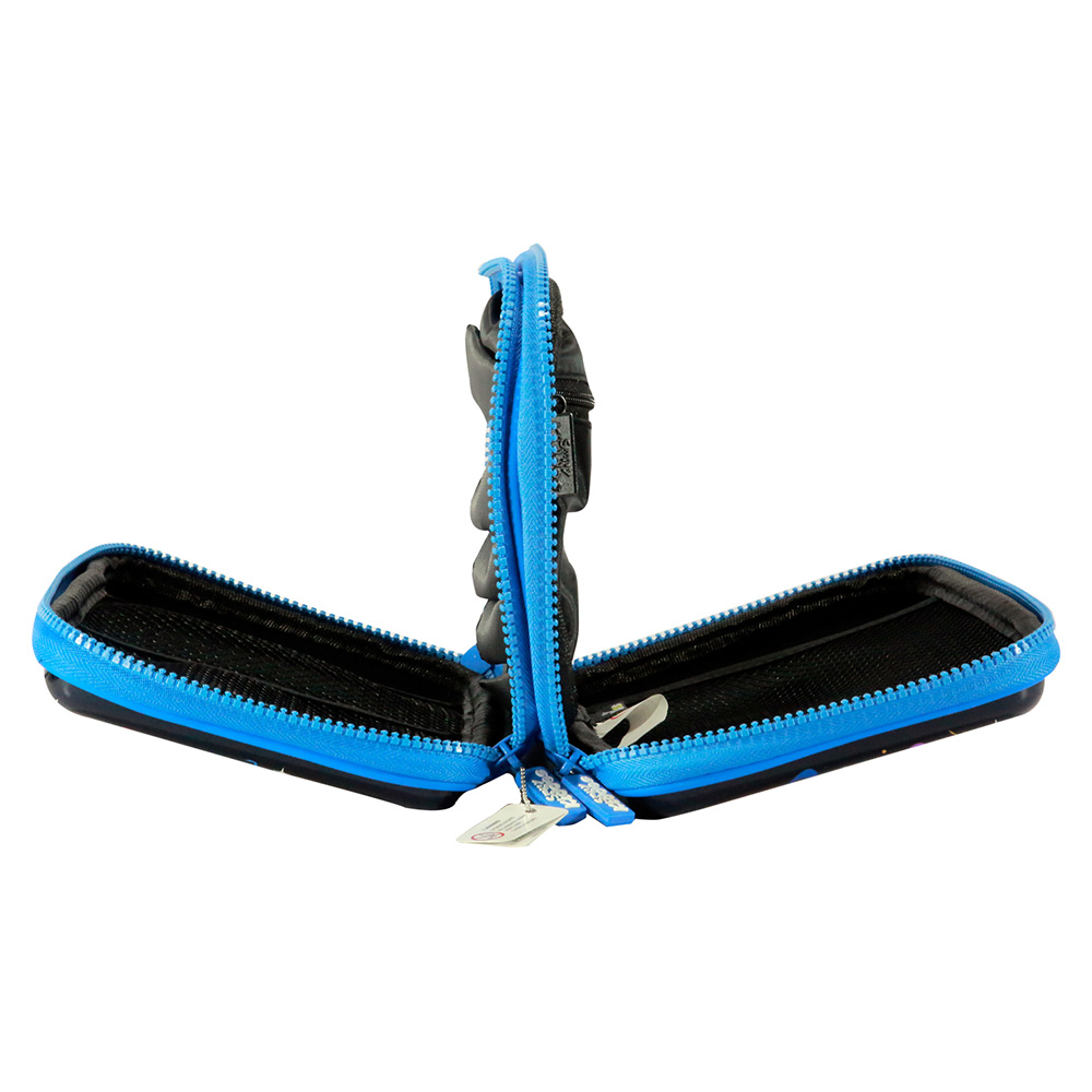 Fancy Double Compartment Pencil Case - Black