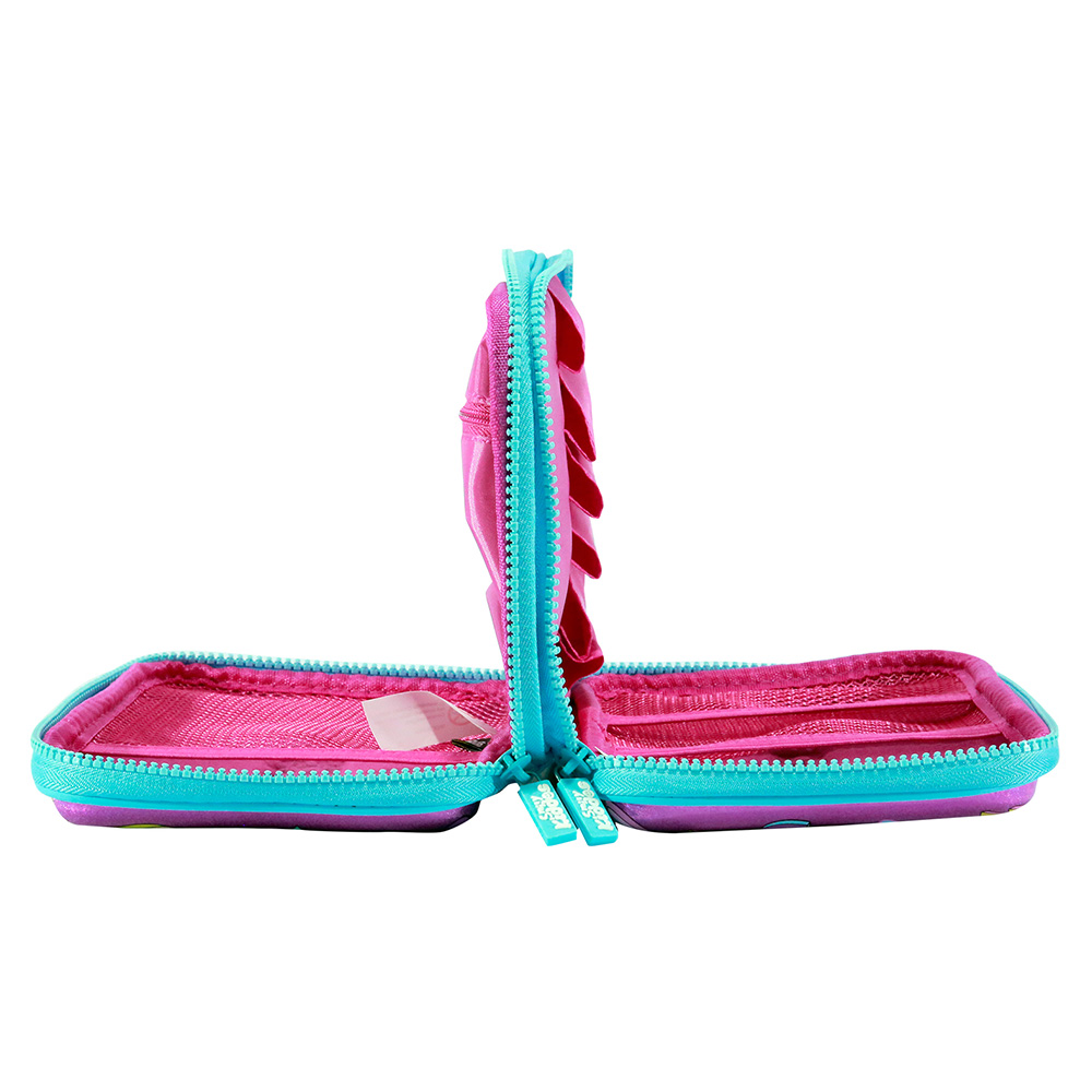Fancy Double Compartment Pencil Case - Pink