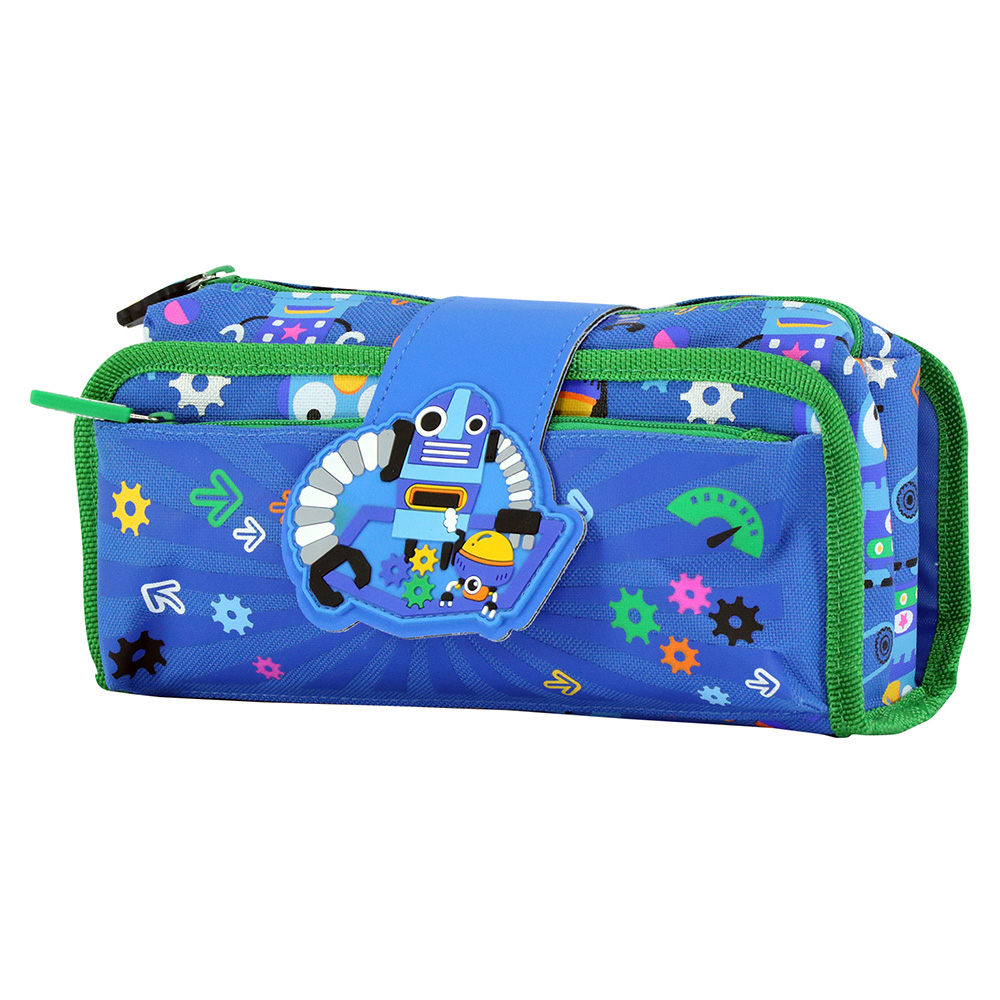 Fancy Strap Pencil Case - Blue