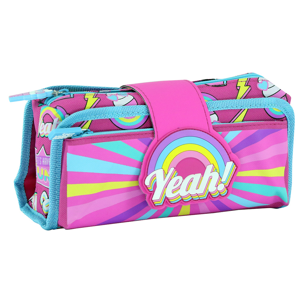Fancy Strap Pencil Case - Pink