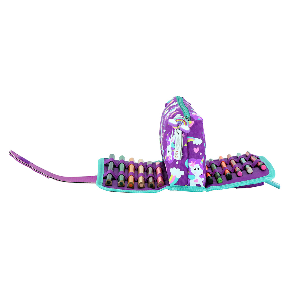 Fancy Strap Pencil Case - Purple