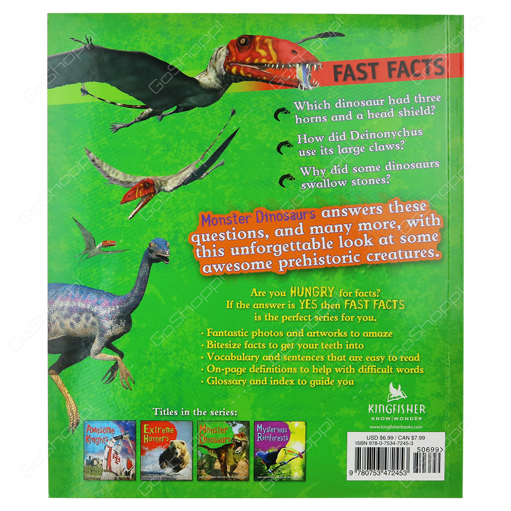 Fast Facts - Monster Dinosaurs By Kingfisher Books