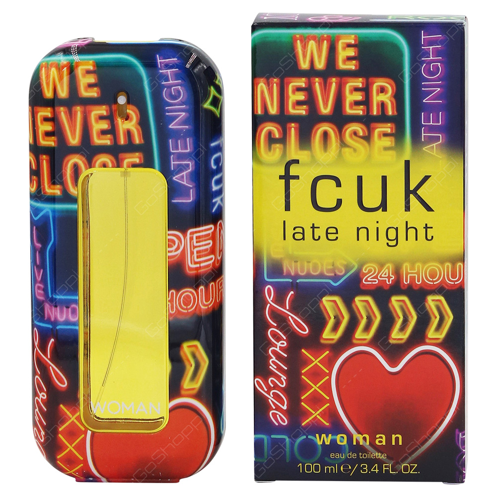 Fcuk Late Night For Women Eau De Toilette 100ml