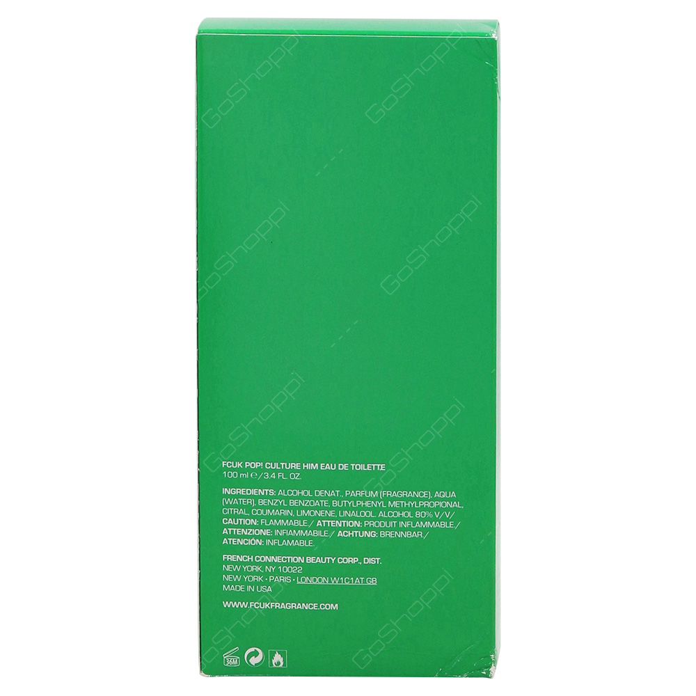 Fcuk Pop Culture For Him Eau De Toilette 100ml