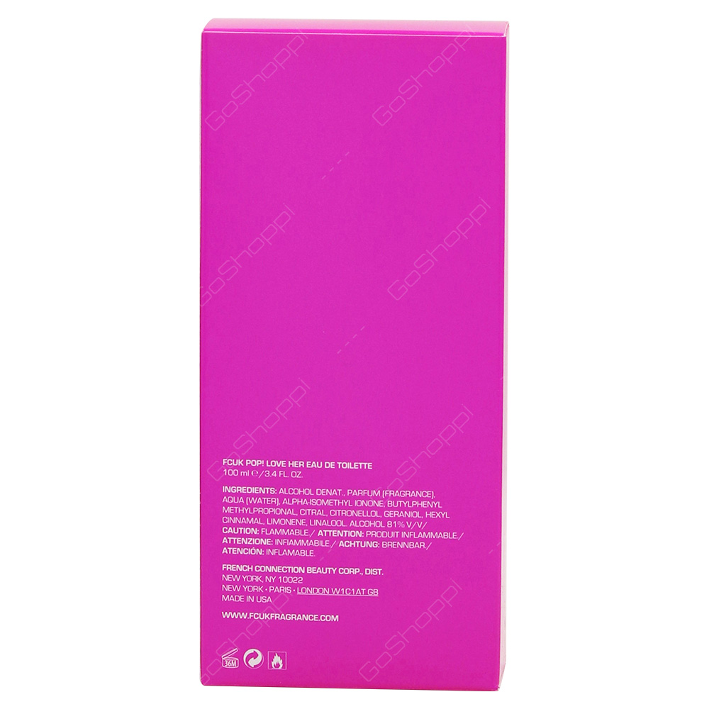 Fcuk Pop Love For Her Eau De Parfum 100ml