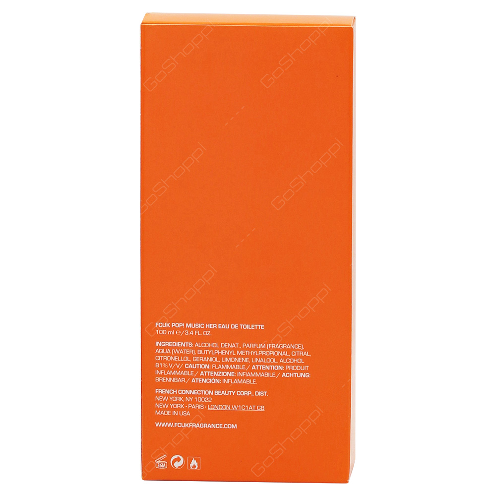 Fcuk Pop Music For Her Eau De Parfum 100ml