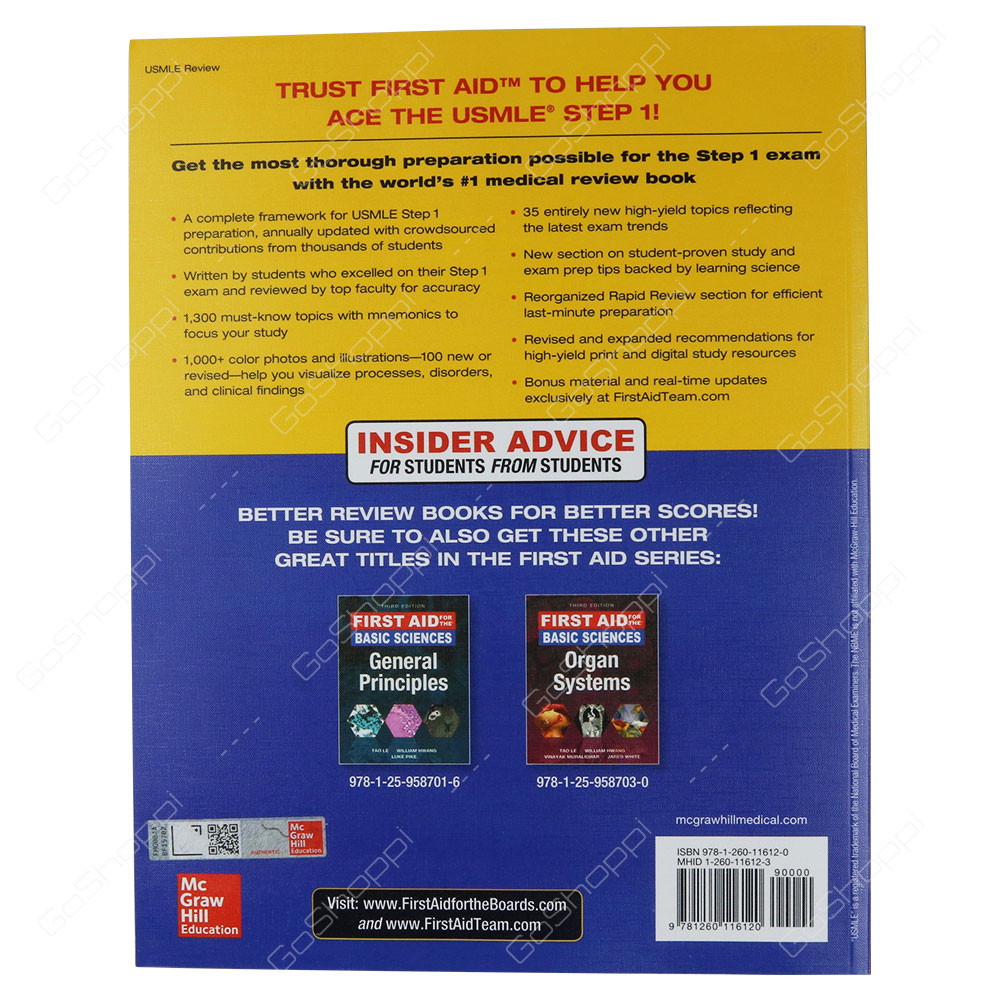 First Aid For The USMLE Step 1 2018 By Vikas Bhushan