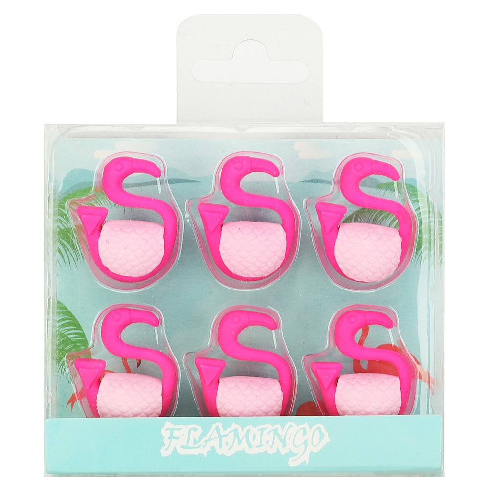 Flamingo Eraser Set