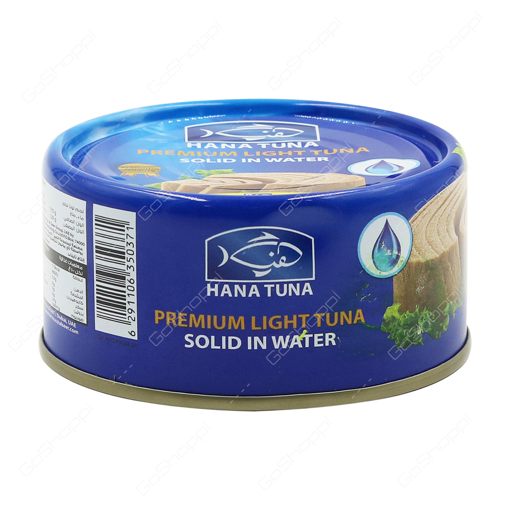 Hana Tuna Premium Light Tuna Solid In Water 170 g
