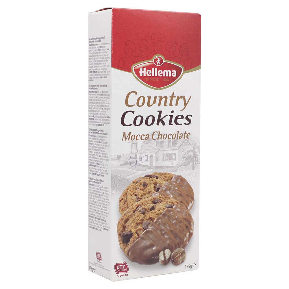 Hellema Country Cookies Mocca Chocolate 175g
