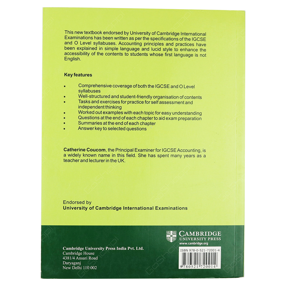 IGCSE And O Level Accounting By Catherine Coucom