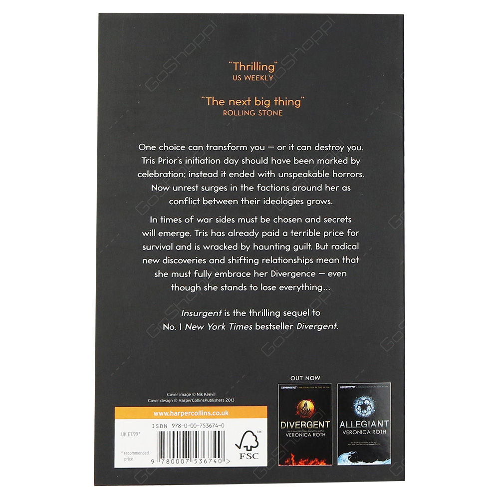 Insurgent - Adult Black Cover Edition