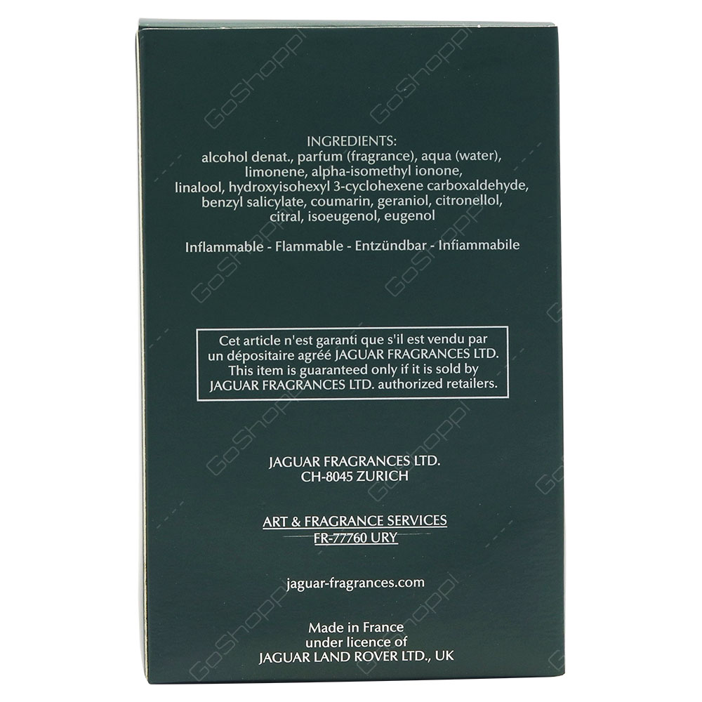 Jaguar Green For Men Eau De Toilette 100ml