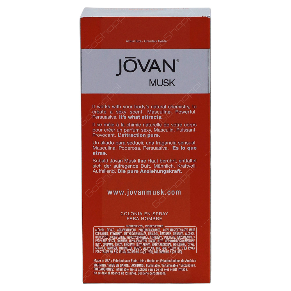 Jovan Musk Colonge Spray For Men 88ml
