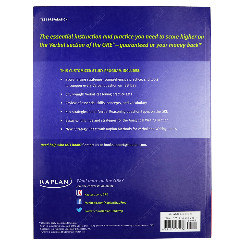 Kaplan GRE Verbal Workbook Ninth Edition
