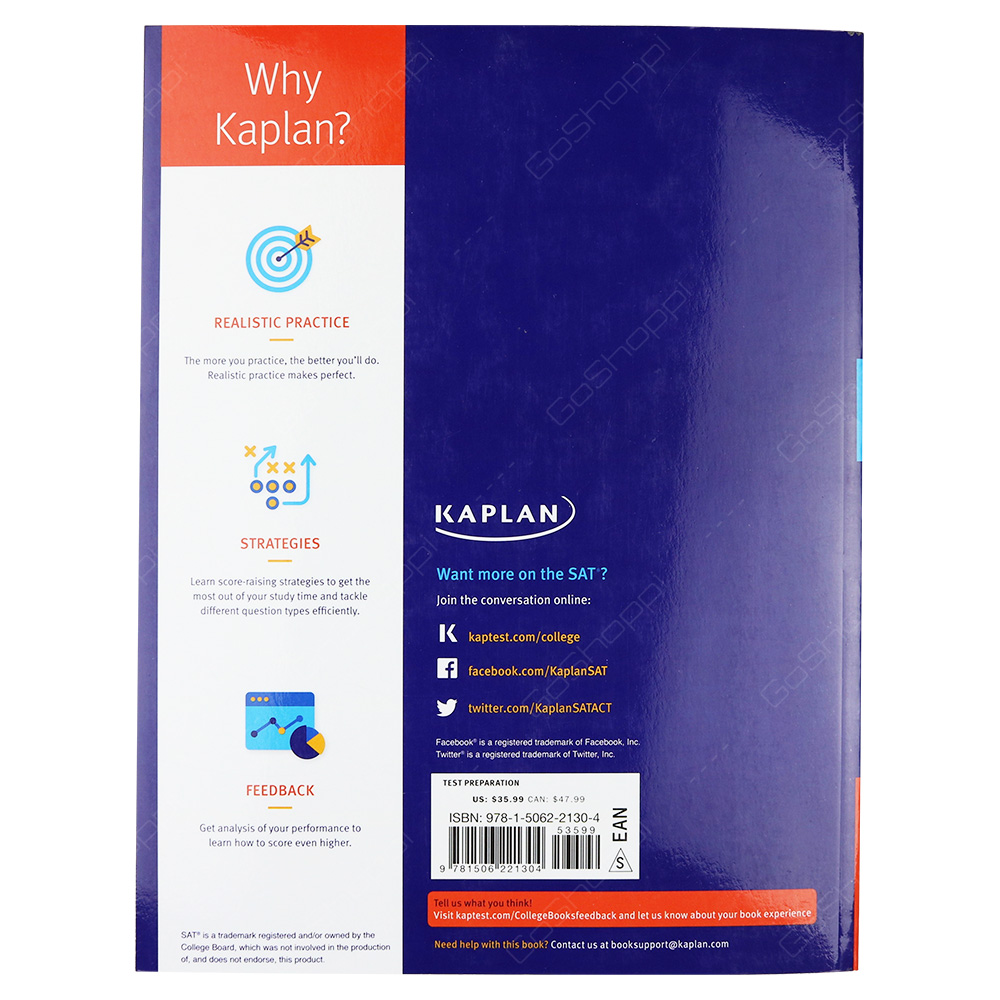 Kaplan SAT Prep Plus 2018