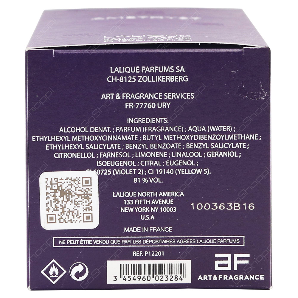 Lalique Amethyst For Women Eau De Parfum 100ml