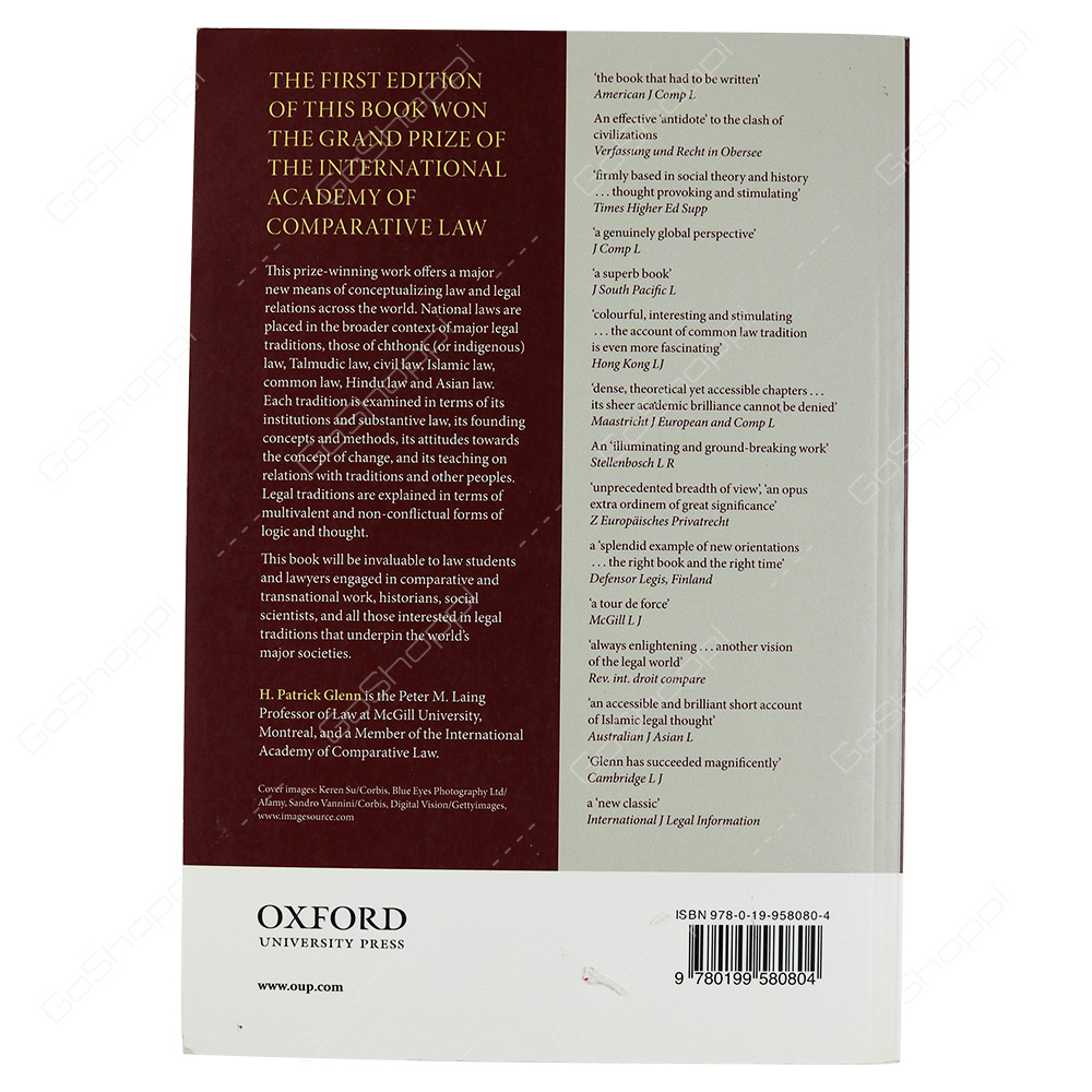 Legal Traditions Of The World By Patrick Glenn