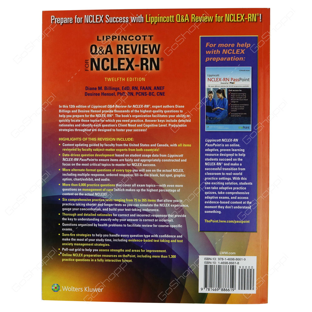 Lippincott Q&A Review For NCLEX-RN By Desiree Hensel
