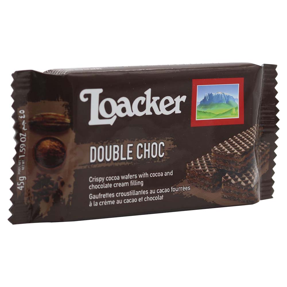 Loacker Double Choc Crispy Wafer 45g