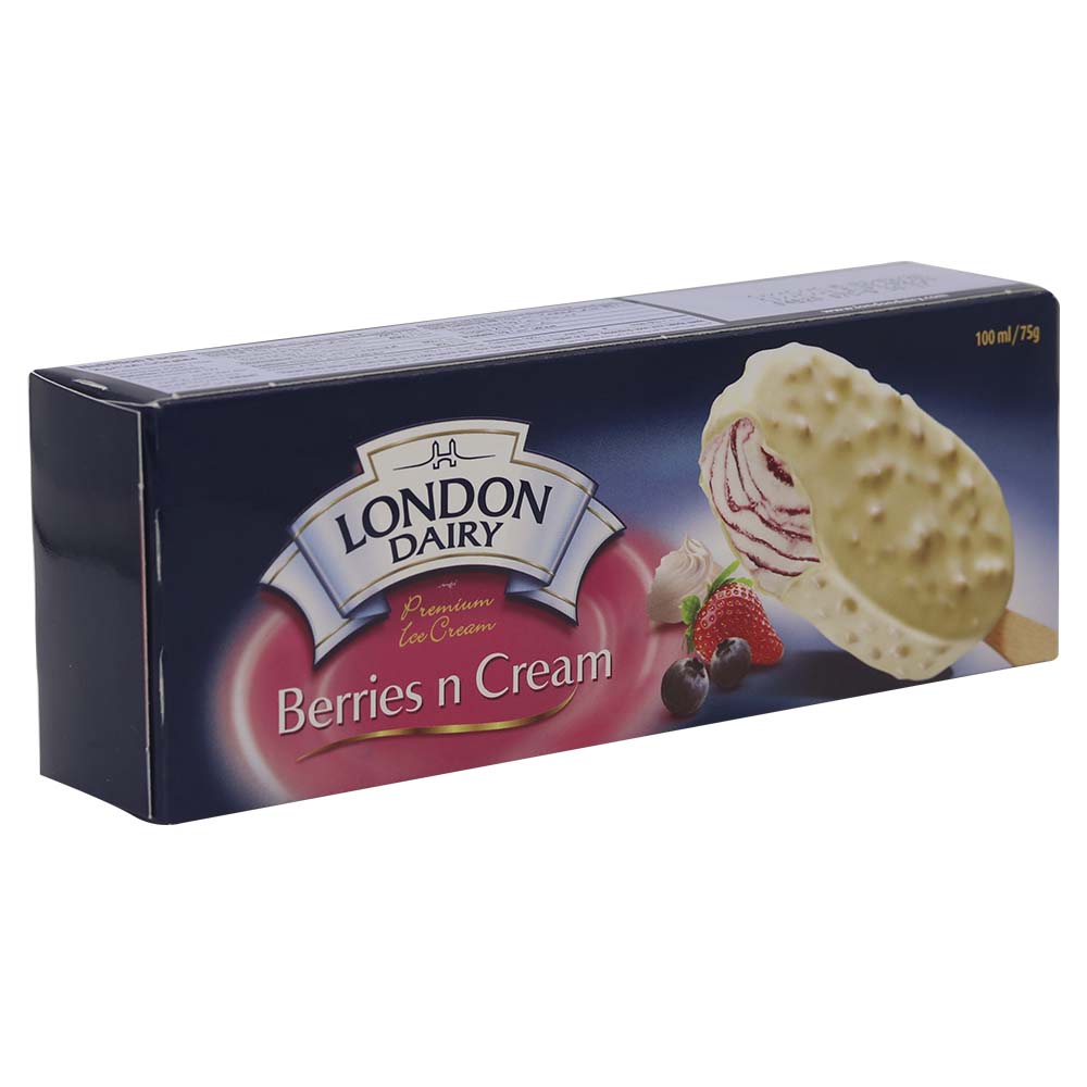 London Dairy Berries N Cream Stick Ice Cream 75g