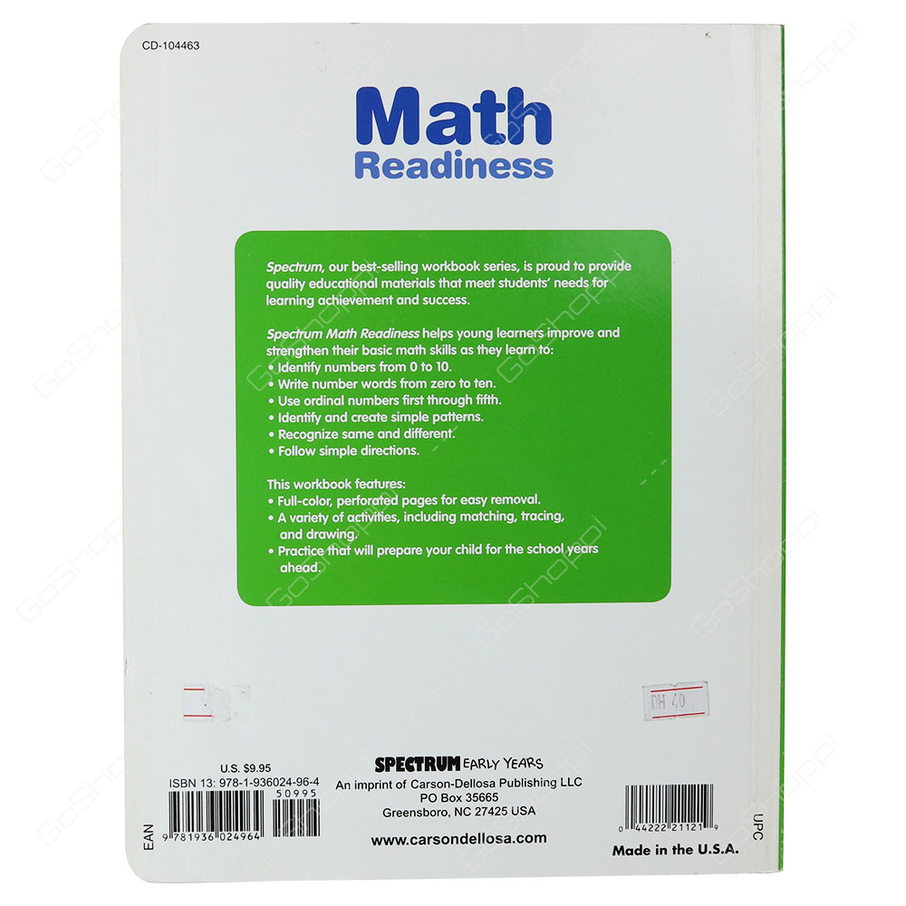 Math Readiness Grade P