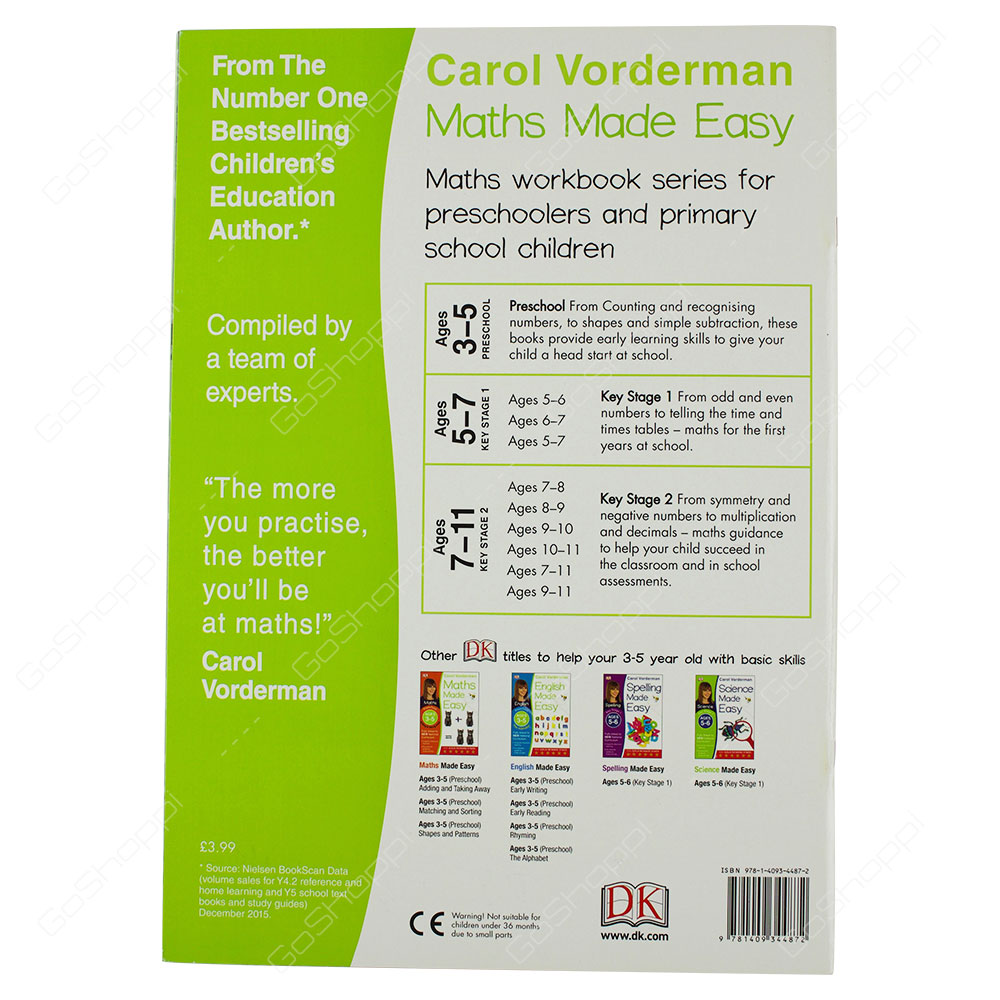 Maths Made Easy Ages 3-5 Numbers Preschool - Buy Online