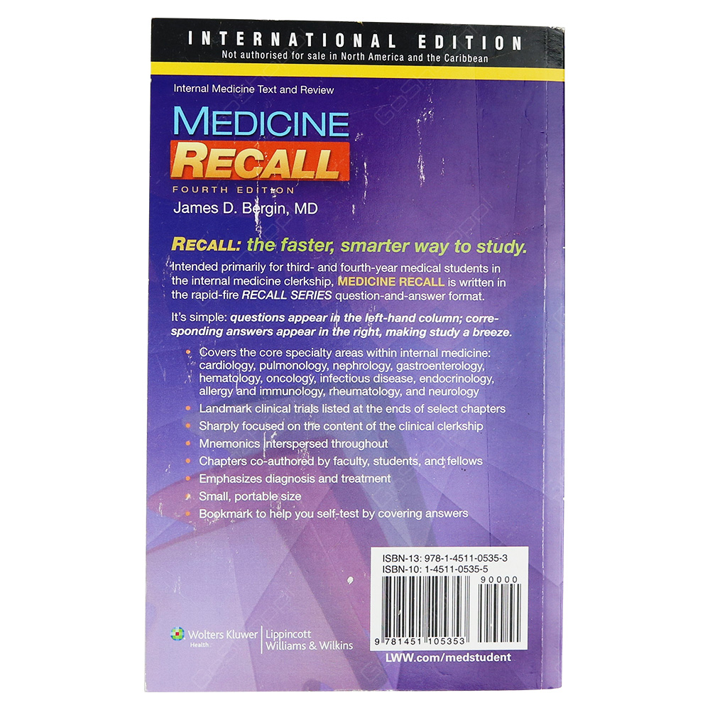 Medicine Recall 4th Edition