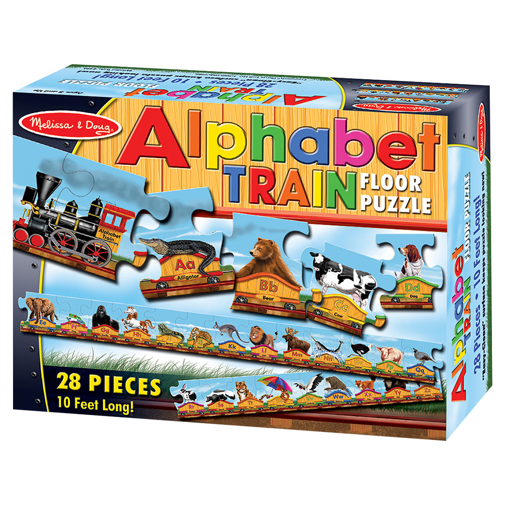 Melissa And Doug Alphabet Train 28 Piece Floor Puzzle
