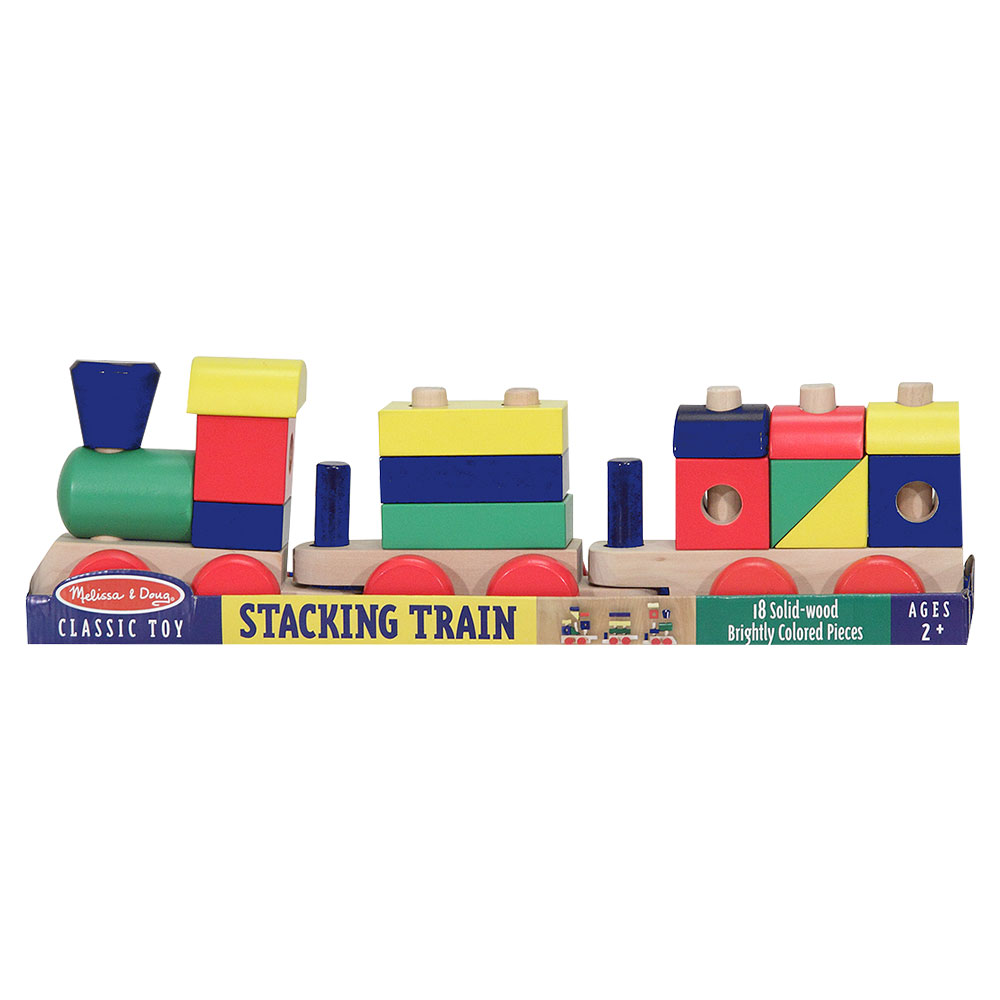 Melissa And Doug Classic Stacking Train 18 Piece