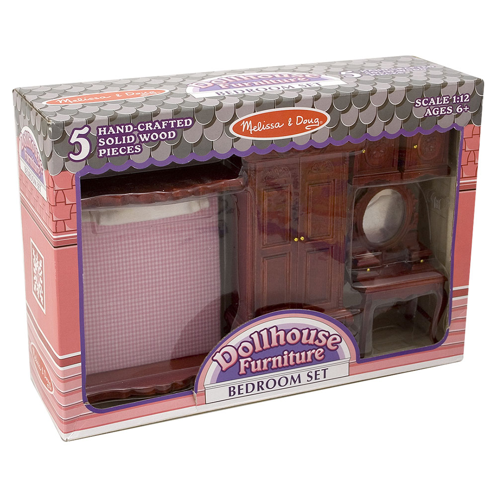 Melissa And Doug Dollhouse Bedroom Furniture Set