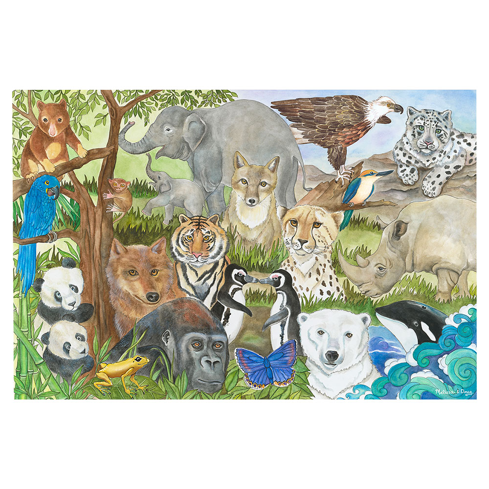 Melissa And Doug Endangered Species Floor Puzzle 48pc