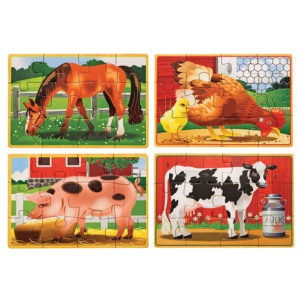 Melissa And Doug Farm Animals Jigsaw Puzzles In A Box