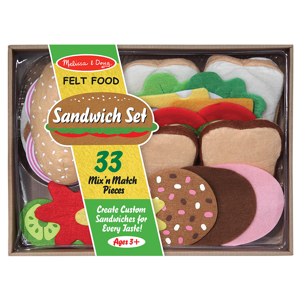 Melissa And Doug Felt Play Food - Sandwich Set