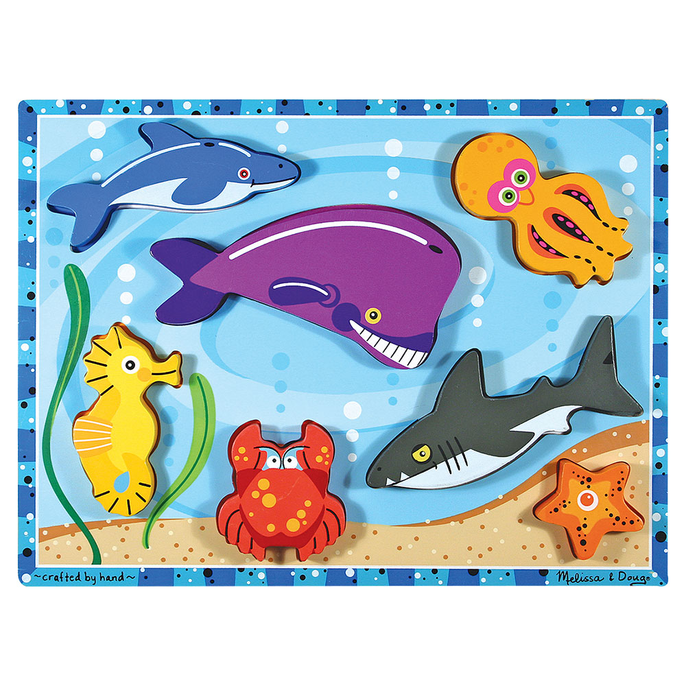 Melissa And Doug Sea Creatures Chunky Puzzle - 7 Pieces