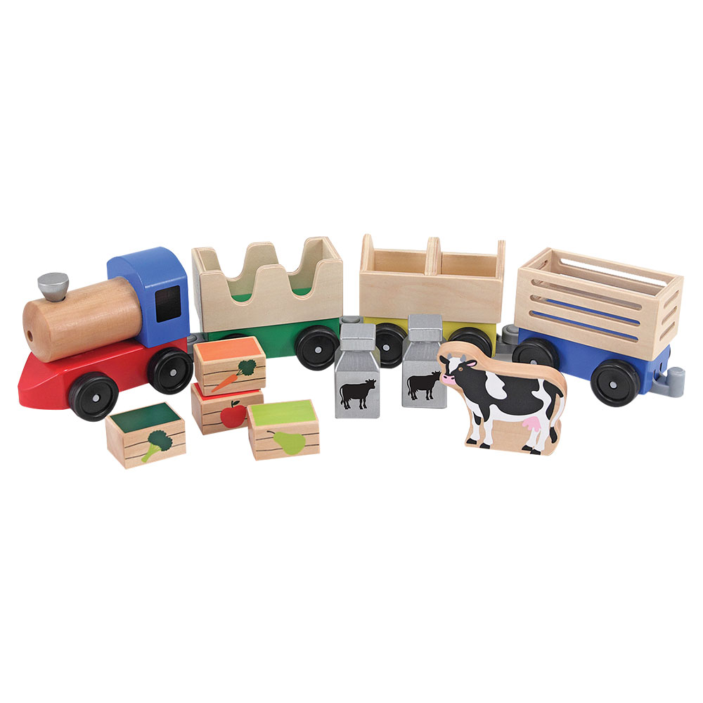 Melissa And Doug Wooden Farm Train