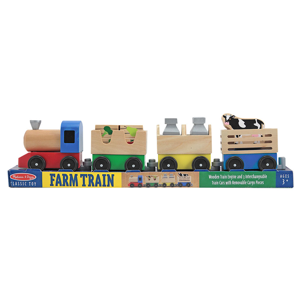 Melissa And Doug Wooden Farm Train