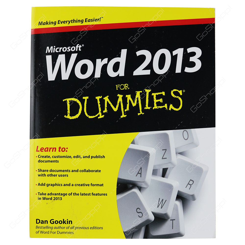 Microsoft Word 2013 For Dummies By Dan Gookin