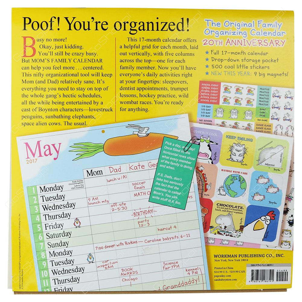 Mom S Family Wall Calendar By Sandra Boynton Buy Online