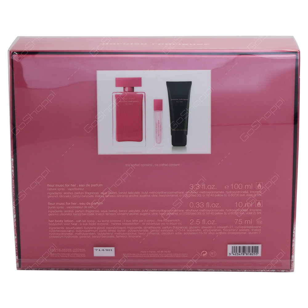Narciso Rodriguez Fleur Musc For Women Gift Set 3pcs
