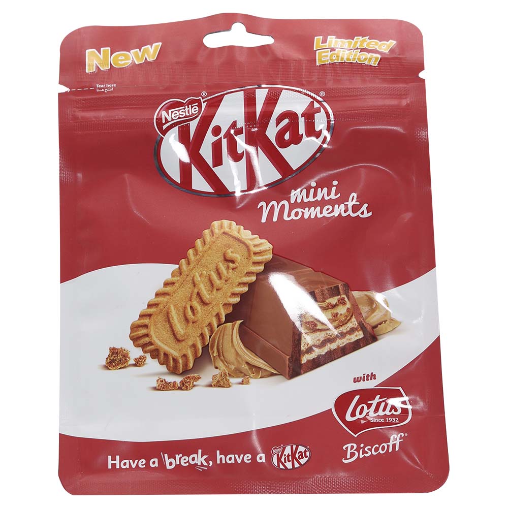 Nestle Kitkat Mini Moments With Lotus Biscoff 122g Buy Online