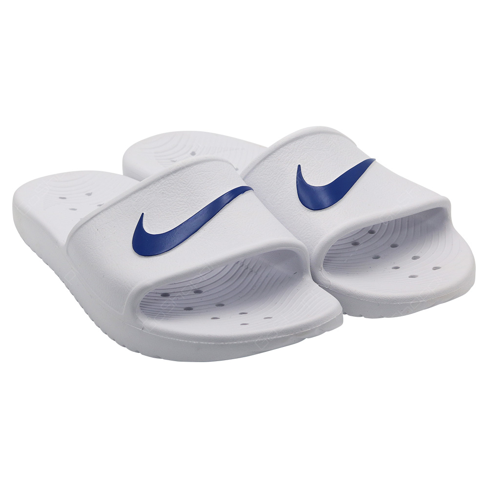 Nike Kawa Shower Slides For Men - White - Blue Moon - 832528-100 - Buy ...