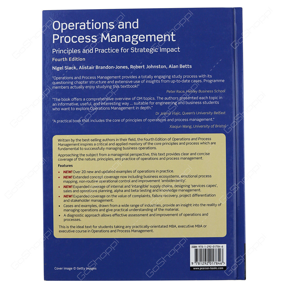 Operations And Process Management By Prof. Nigel Slack