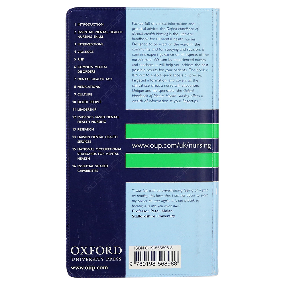 Oxford Handbook Of Mental Health Nursing