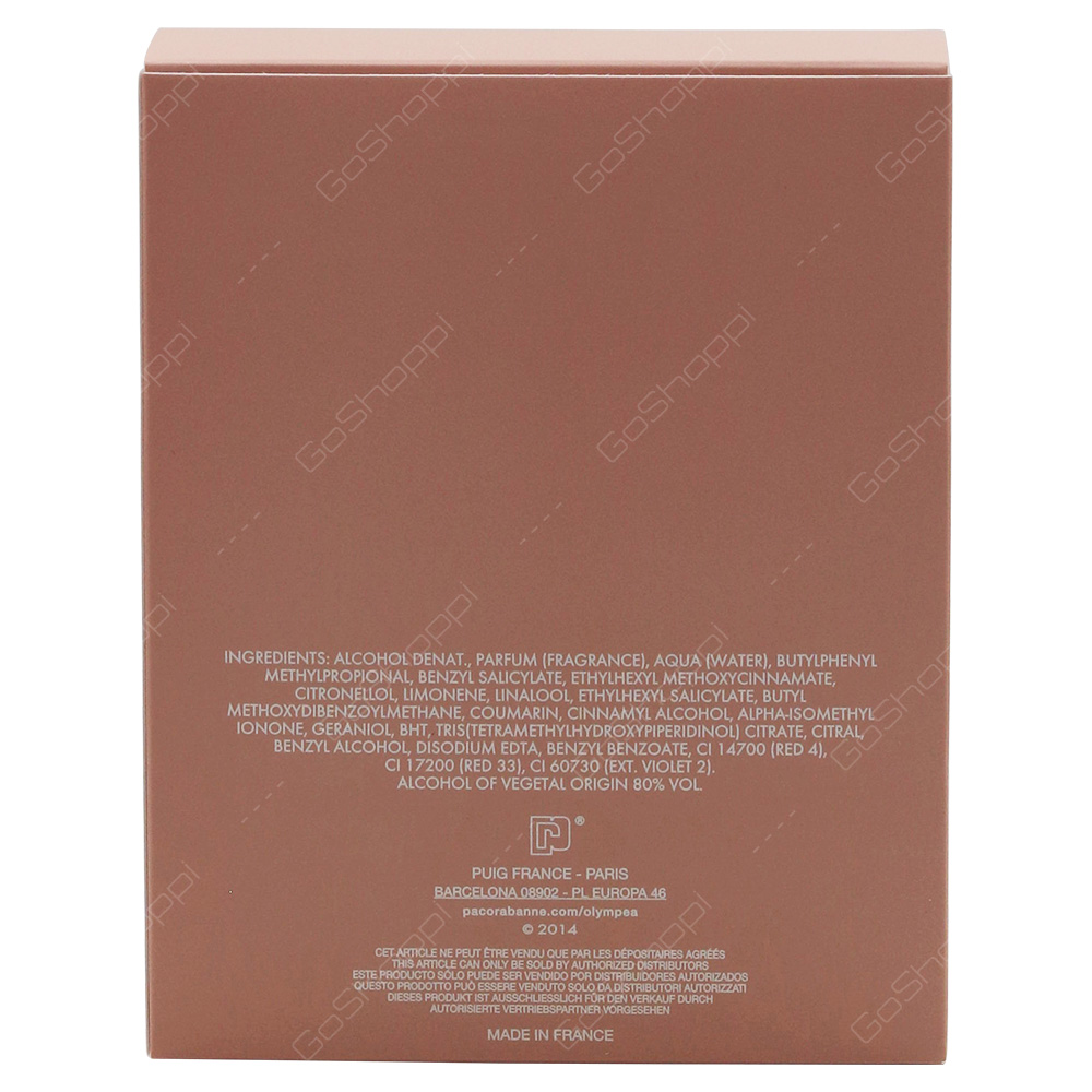 Paco Rabanne Olympea For Women Eau De Parfum 80ml